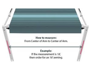 How to measure your RV awning diagram for measurement