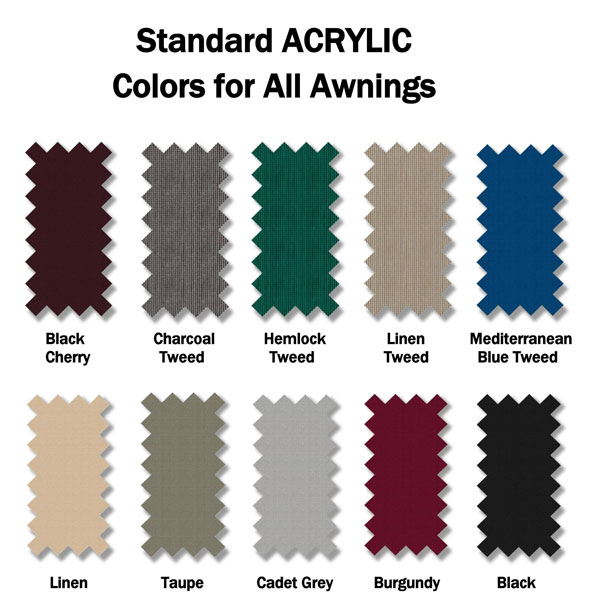 Standard Acrylic Colors for Awnings